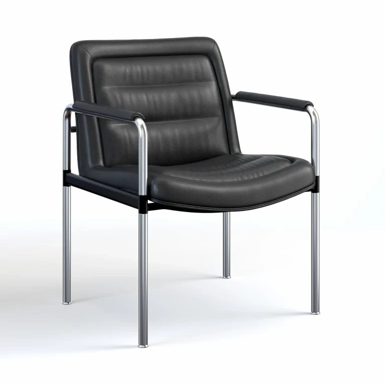 metal and leather chair render1-insta